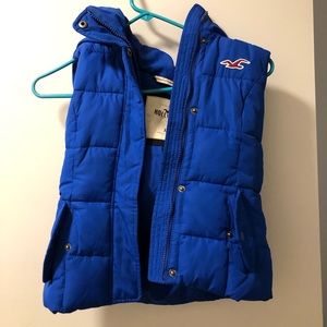 Blue hollister vest for girls